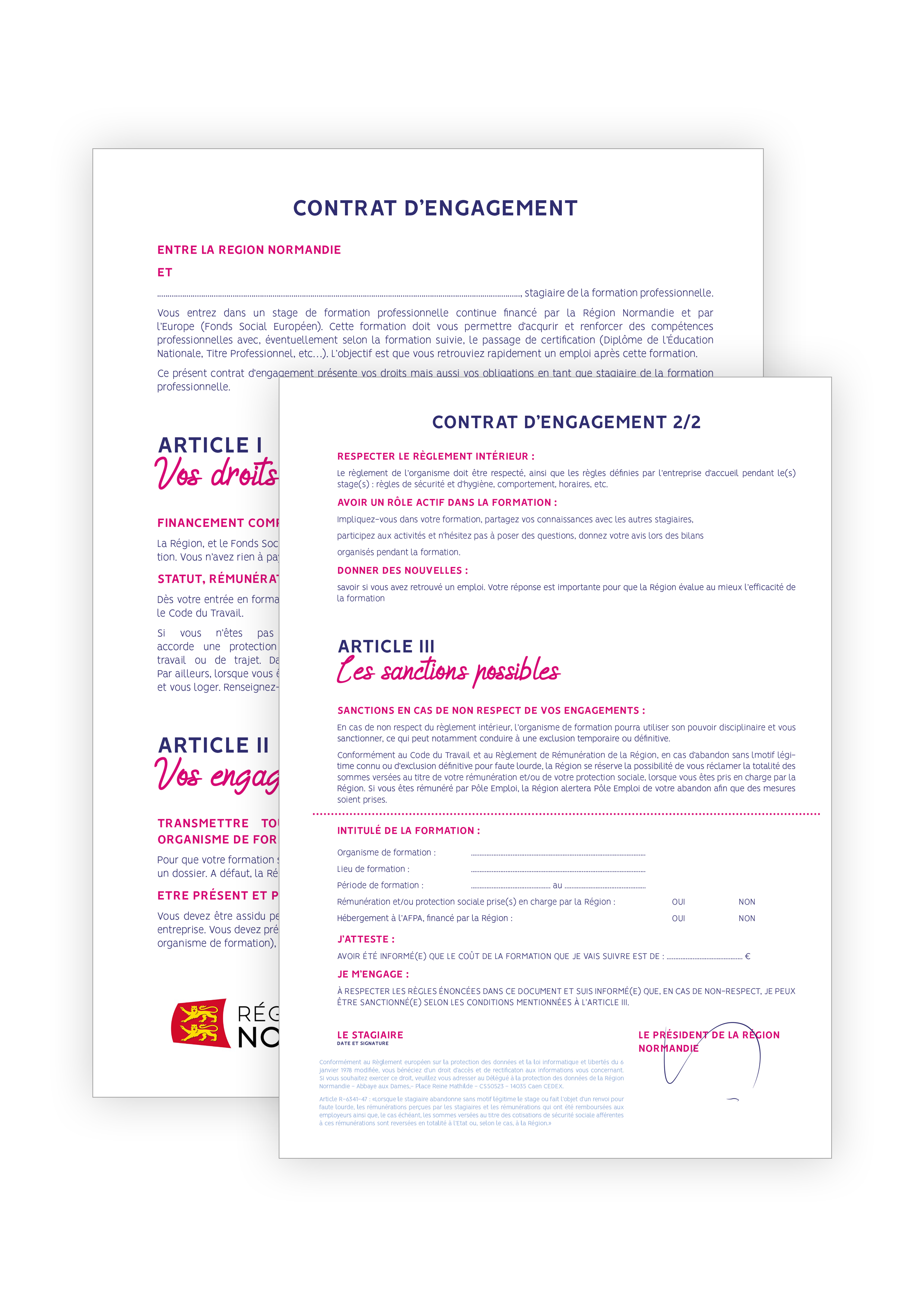 Contrat d'engagement