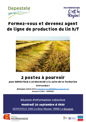 agent de ligne de production du lin