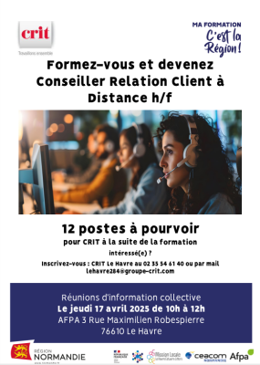 Conseiller Relation Client à Distance h/f